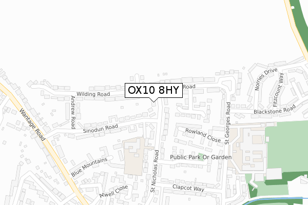 OX10 8HY map - large scale - OS Open Zoomstack (Ordnance Survey)