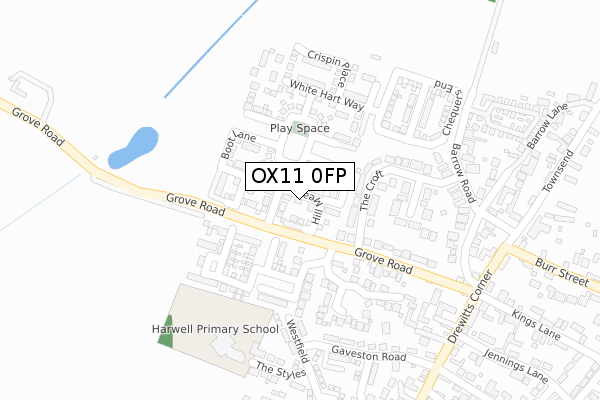 OX11 0FP map - large scale - OS Open Zoomstack (Ordnance Survey)