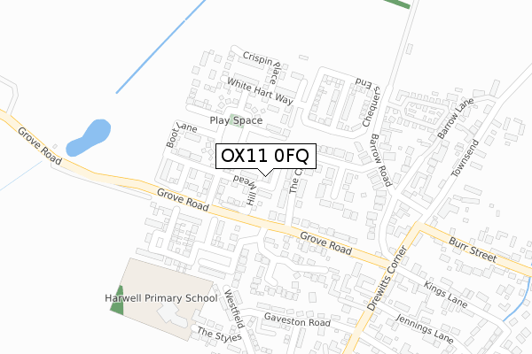 OX11 0FQ map - large scale - OS Open Zoomstack (Ordnance Survey)