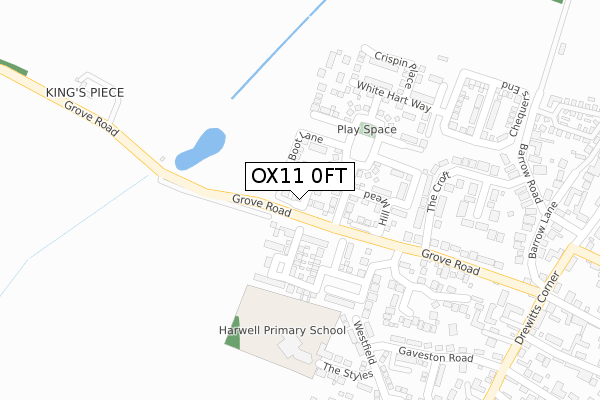 OX11 0FT map - large scale - OS Open Zoomstack (Ordnance Survey)