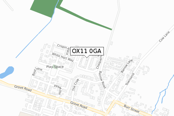 OX11 0GA map - large scale - OS Open Zoomstack (Ordnance Survey)