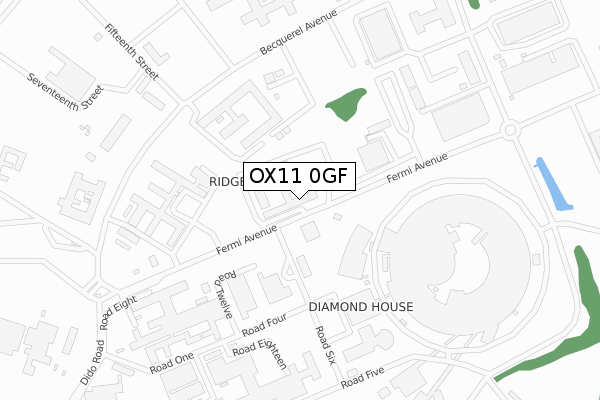 OX11 0GF map - large scale - OS Open Zoomstack (Ordnance Survey)