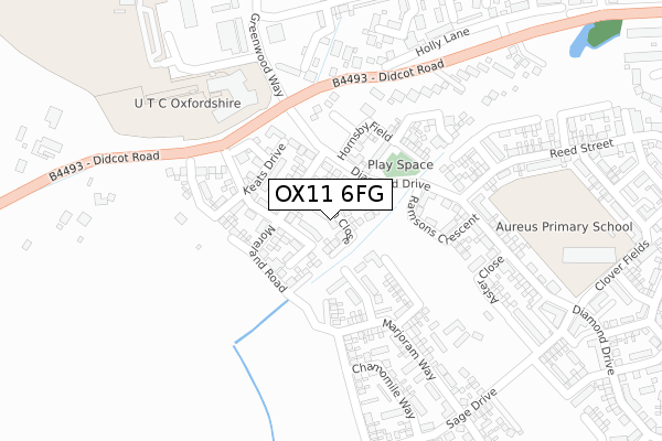 OX11 6FG map - large scale - OS Open Zoomstack (Ordnance Survey)