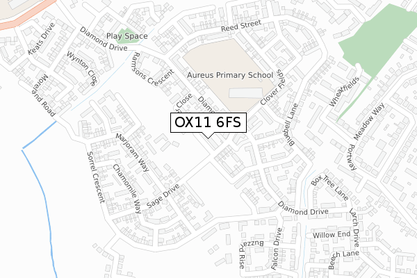 OX11 6FS map - large scale - OS Open Zoomstack (Ordnance Survey)