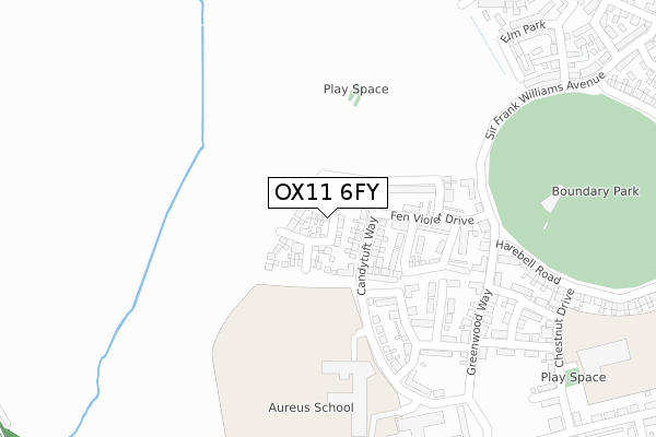 OX11 6FY map - large scale - OS Open Zoomstack (Ordnance Survey)