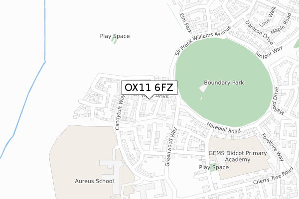 OX11 6FZ map - large scale - OS Open Zoomstack (Ordnance Survey)