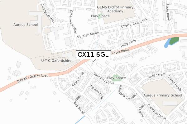 OX11 6GL map - large scale - OS Open Zoomstack (Ordnance Survey)