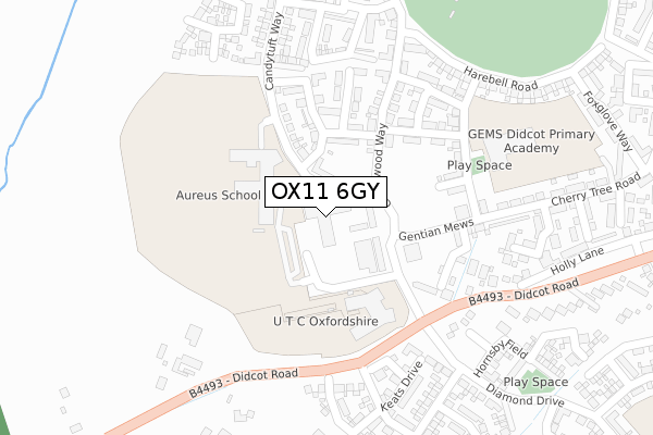 OX11 6GY map - large scale - OS Open Zoomstack (Ordnance Survey)