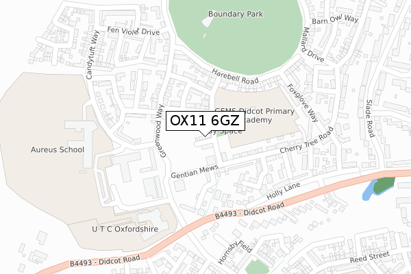 OX11 6GZ map - large scale - OS Open Zoomstack (Ordnance Survey)