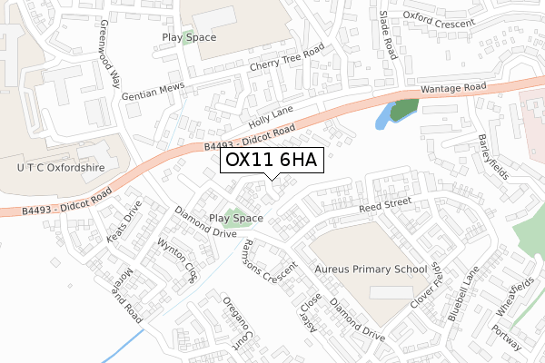 OX11 6HA map - large scale - OS Open Zoomstack (Ordnance Survey)