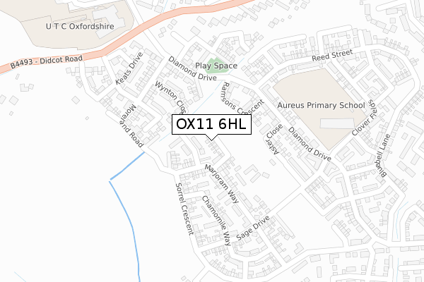 OX11 6HL map - large scale - OS Open Zoomstack (Ordnance Survey)