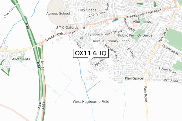 OX11 6HQ map - small scale - OS Open Zoomstack (Ordnance Survey) OX11 6HQ map - small scale - OS Open Zoomstack (Ordnance Survey)