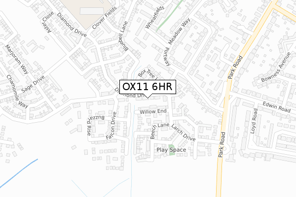 OX11 6HR map - large scale - OS Open Zoomstack (Ordnance Survey)