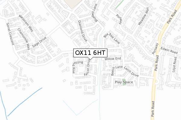 OX11 6HT map - large scale - OS Open Zoomstack (Ordnance Survey)