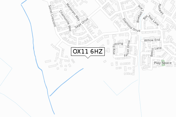 OX11 6HZ map - large scale - OS Open Zoomstack (Ordnance Survey)