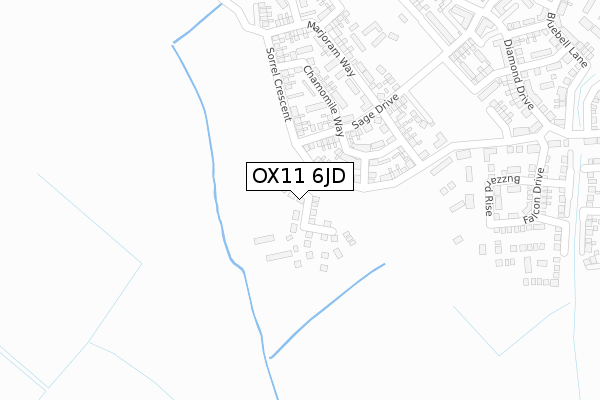 OX11 6JD map - large scale - OS Open Zoomstack (Ordnance Survey)