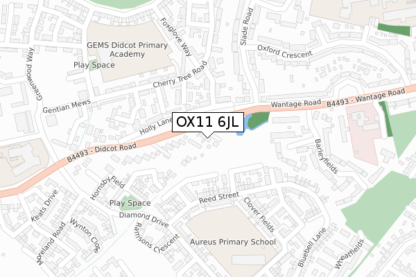 OX11 6JL map - large scale - OS Open Zoomstack (Ordnance Survey)