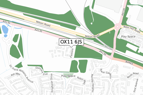 OX11 6JS map - large scale - OS Open Zoomstack (Ordnance Survey)