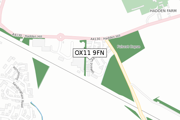 OX11 9FN map - large scale - OS Open Zoomstack (Ordnance Survey)