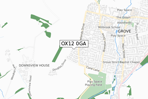 OX12 0GA map - small scale - OS Open Zoomstack (Ordnance Survey) OX12 0GA map - small scale - OS Open Zoomstack (Ordnance Survey)