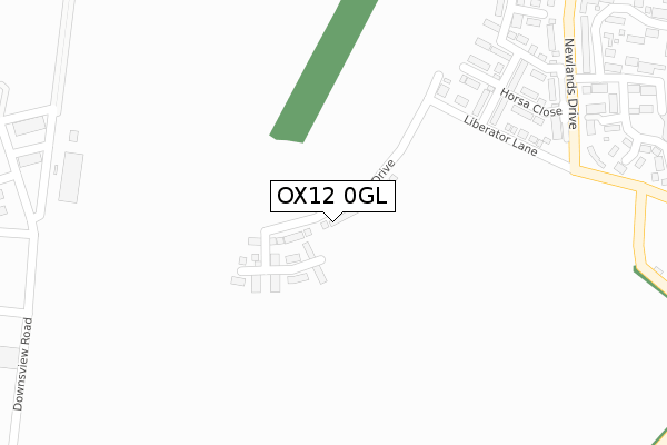 OX12 0GL map - large scale - OS Open Zoomstack (Ordnance Survey)