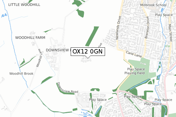 OX12 0GN map - small scale - OS Open Zoomstack (Ordnance Survey) OX12 0GN map - small scale - OS Open Zoomstack (Ordnance Survey)