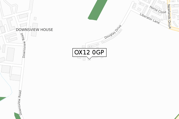 OX12 0GP map - large scale - OS Open Zoomstack (Ordnance Survey)