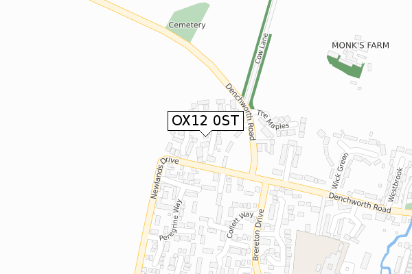 OX12 0ST map - large scale - OS Open Zoomstack (Ordnance Survey) OX12 0ST map - large scale - OS Open Zoomstack (Ordnance Survey)