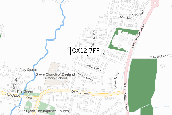 OX12 7FF map - large scale - OS Open Zoomstack (Ordnance Survey)