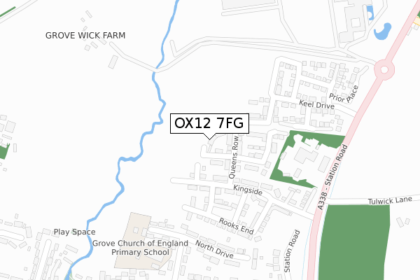 OX12 7FG map - large scale - OS Open Zoomstack (Ordnance Survey)
