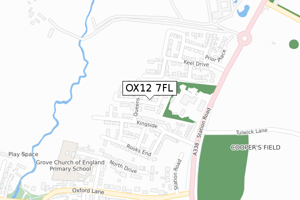 OX12 7FL map - large scale - OS Open Zoomstack (Ordnance Survey)
