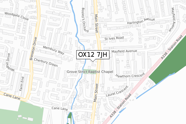 OX12 7JH map - large scale - OS Open Zoomstack (Ordnance Survey)