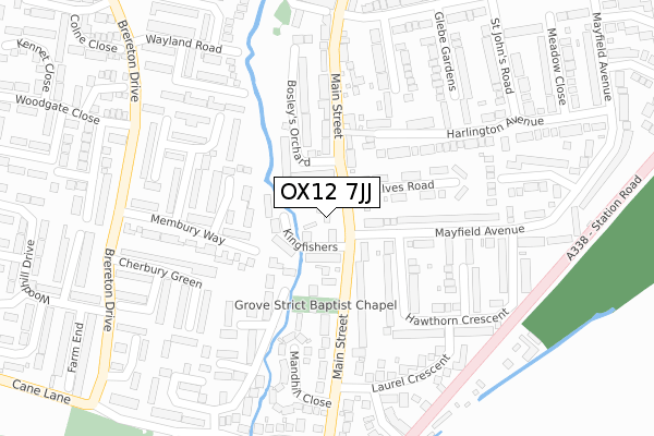 OX12 7JJ map - large scale - OS Open Zoomstack (Ordnance Survey)