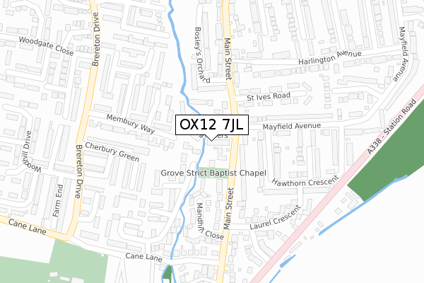 OX12 7JL map - large scale - OS Open Zoomstack (Ordnance Survey)