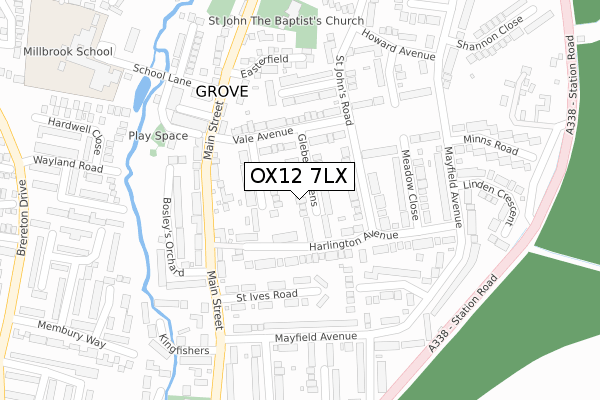 OX12 7LX map - large scale - OS Open Zoomstack (Ordnance Survey) OX12 7LX map - large scale - OS Open Zoomstack (Ordnance Survey)