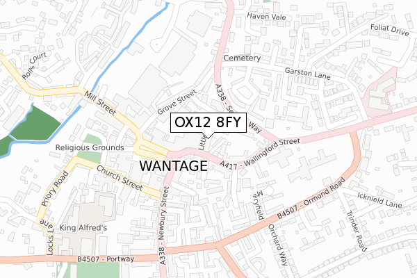 OX12 8FY map - large scale - OS Open Zoomstack (Ordnance Survey) OX12 8FY map - large scale - OS Open Zoomstack (Ordnance Survey)