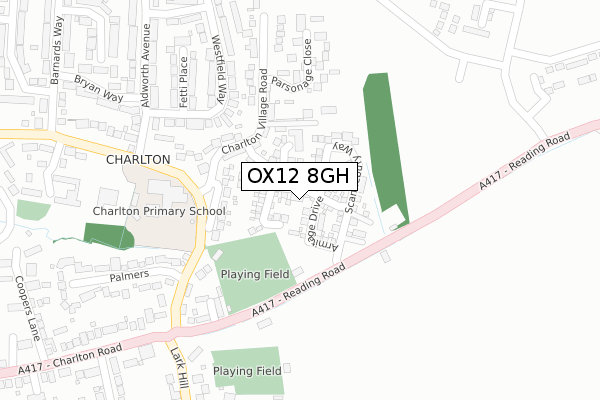 OX12 8GH map - large scale - OS Open Zoomstack (Ordnance Survey)