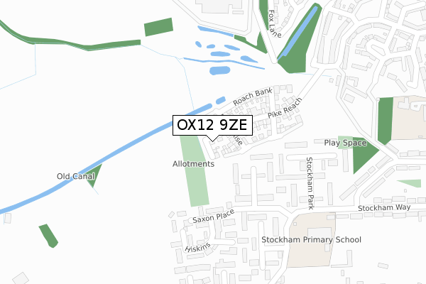 OX12 9ZE map - large scale - OS Open Zoomstack (Ordnance Survey)