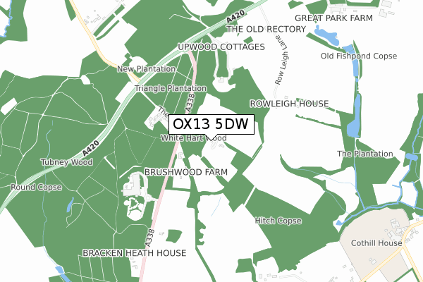 OX13 5DW map - small scale - OS Open Zoomstack (Ordnance Survey) OX13 5DW map - small scale - OS Open Zoomstack (Ordnance Survey)