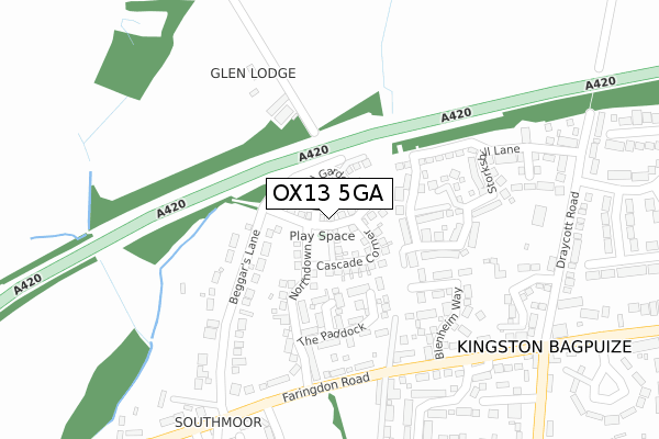 OX13 5GA map - large scale - OS Open Zoomstack (Ordnance Survey) OX13 5GA map - large scale - OS Open Zoomstack (Ordnance Survey)