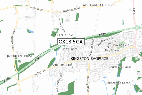 OX13 5GA map - small scale - OS Open Zoomstack (Ordnance Survey) OX13 5GA map - small scale - OS Open Zoomstack (Ordnance Survey)