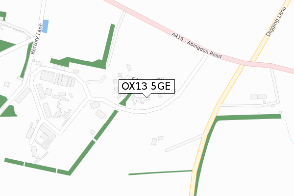 OX13 5GE map - large scale - OS Open Zoomstack (Ordnance Survey) OX13 5GE map - large scale - OS Open Zoomstack (Ordnance Survey)