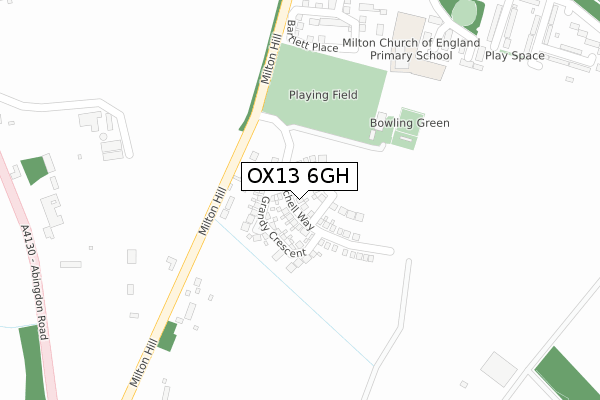 OX13 6GH map - large scale - OS Open Zoomstack (Ordnance Survey)