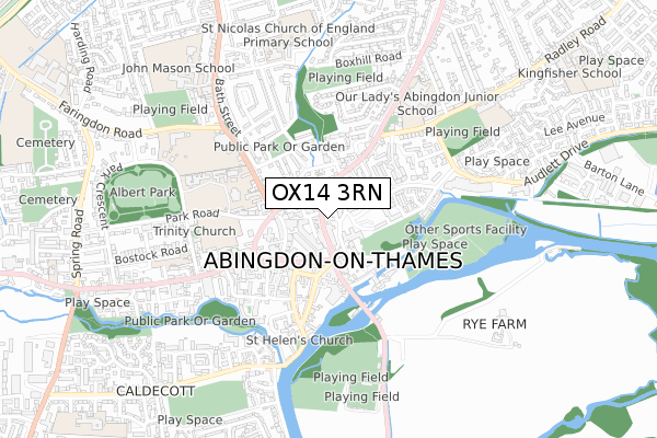 OX14 3RN map - small scale - OS Open Zoomstack (Ordnance Survey) OX14 3RN map - small scale - OS Open Zoomstack (Ordnance Survey)