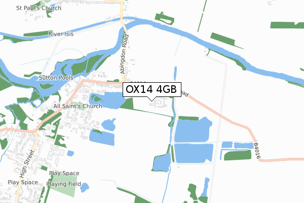 OX14 4GB map - small scale - OS Open Zoomstack (Ordnance Survey)
