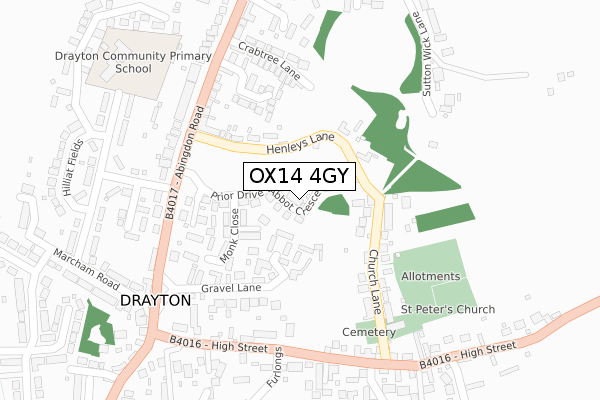 OX14 4GY map - large scale - OS Open Zoomstack (Ordnance Survey) OX14 4GY map - large scale - OS Open Zoomstack (Ordnance Survey)