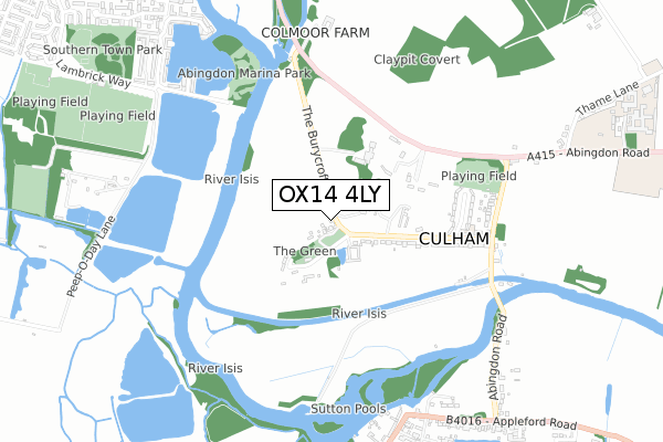 OX14 4LY map - small scale - OS Open Zoomstack (Ordnance Survey)