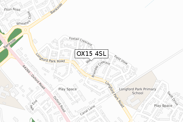 OX15 4SL map - large scale - OS Open Zoomstack (Ordnance Survey)
