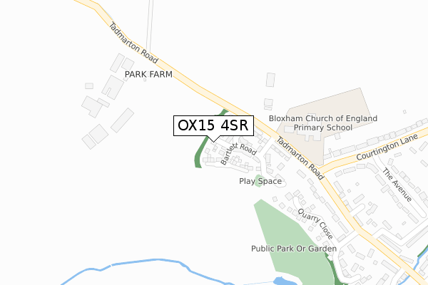 OX15 4SR map - large scale - OS Open Zoomstack (Ordnance Survey)