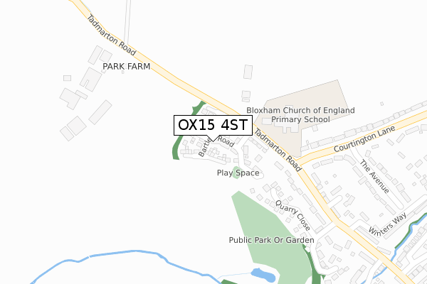 OX15 4ST map - large scale - OS Open Zoomstack (Ordnance Survey)
